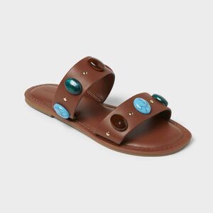 Women’s Sarai Sandals with Memory Foam Insole - Universal Thread Brown 10
